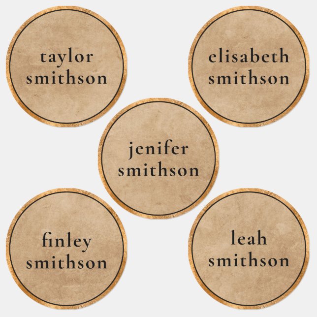   Elegant Classy Taupe Luxury Add Your Name School (Group)