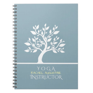Elegant Classy Tree YOGA Studio Massage Therapy Spiral Notebook