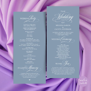 Elegant Classy Wedding Ceremony Order Programme