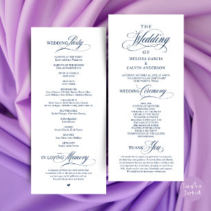 Elegant Classy Wedding Ceremony Order Programme