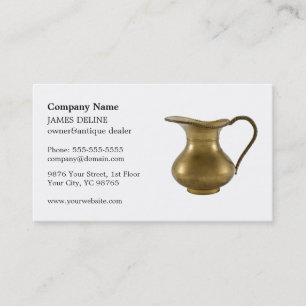 Elegant Clean Antique Dealer Business Card