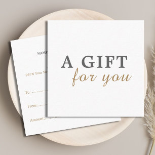 Elegant Clean Beauty Salon Gift Certificate