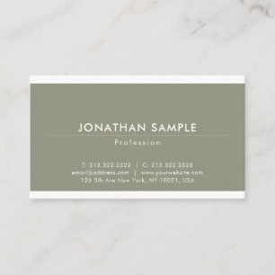 Elegant Clean Design Modern Plain Luxury Trendy Business Card