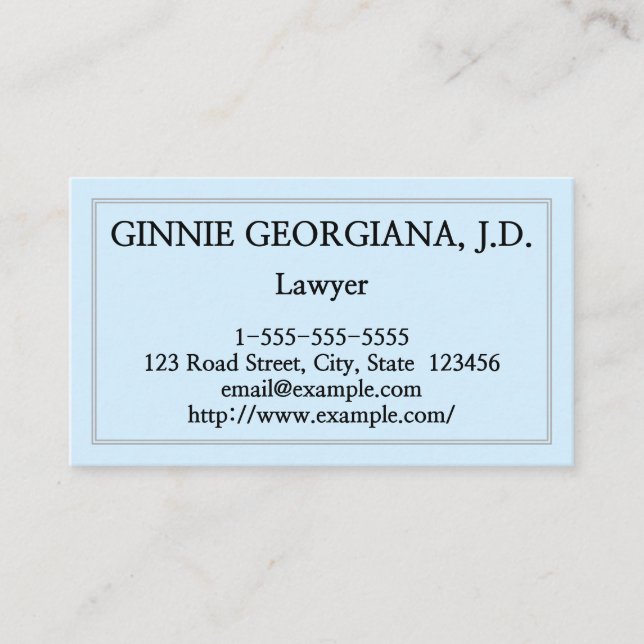 Elegant & Clean Lawyer Business Card (Front)