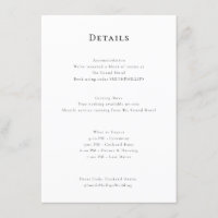 Elegant clean minimal wedding details
