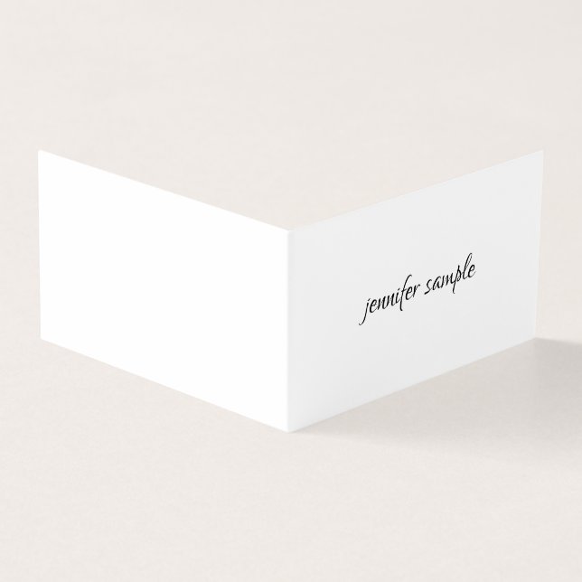 Elegant Clean Modern Minimalist Professional Plain Business Card (Outside)