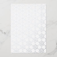 Elegant, Clean Silver foil snowflake card 