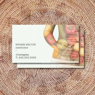 Elegant Clean Vegetables Body Nutritionist  Business Card
