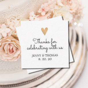 Elegant Clean Wedding Thank You  Card