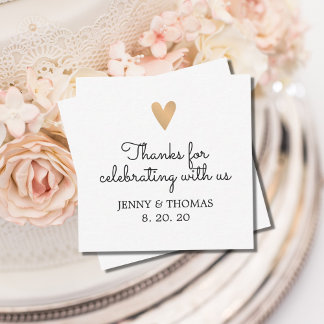 Elegant Clean Wedding Thank You  Card