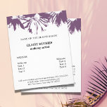 Elegant Clean White Purple Floral Beauty Salon Flyer<br><div class="desc">Elegant clean flyer template for beauty salon (hair,  makeup,  cosmetologist). Simple design with white background and purple flower pattern. Please contact us if you need any help to customise this product.</div>