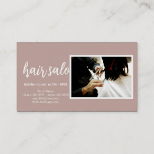 Elegant Clean White Scissors Hair Stylist Business Card