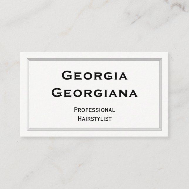 Elegant & Clean, With Triple-Line Border Business  Card (Front)