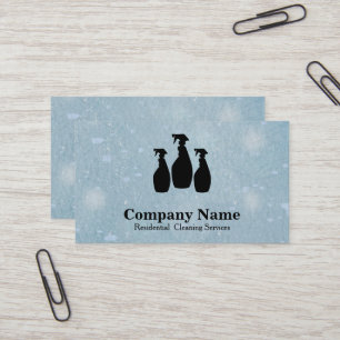 Elegant Cleaning Service Glitter Bokeh Business Ca Business Card