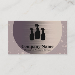 Elegant Cleaning Service Glitter Bokeh Business Ca Card