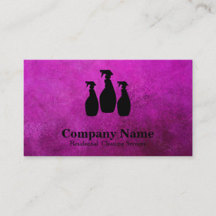 Elegant Cleaning Service Glitter Bokeh Business Card