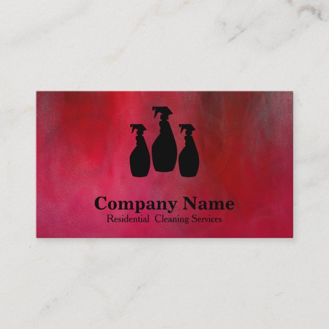 Elegant Cleaning Service Glitter Bokeh Business Card (Front)