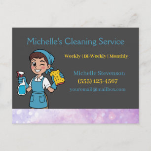 Elegant Cleaning Service Marketing Postcard 