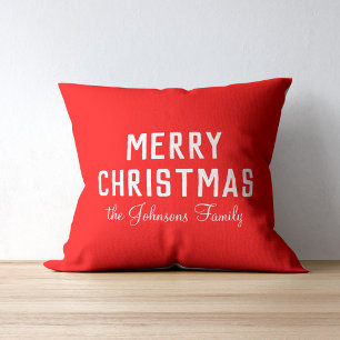 Elegant Clear Classic Red Christmas   Cushion