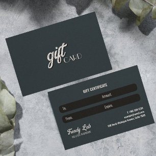 Elegant Clothing Business Black White Grey Grey  Card