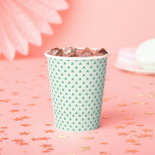 Elegant Clover Pattern Paper Cups