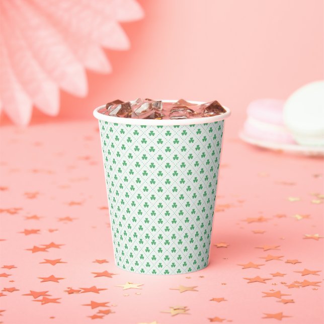Elegant Clover Pattern Paper Cups (Insitu)