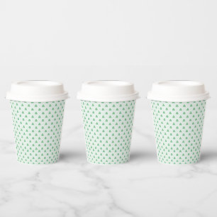 Elegant Clover Pattern Paper Cups