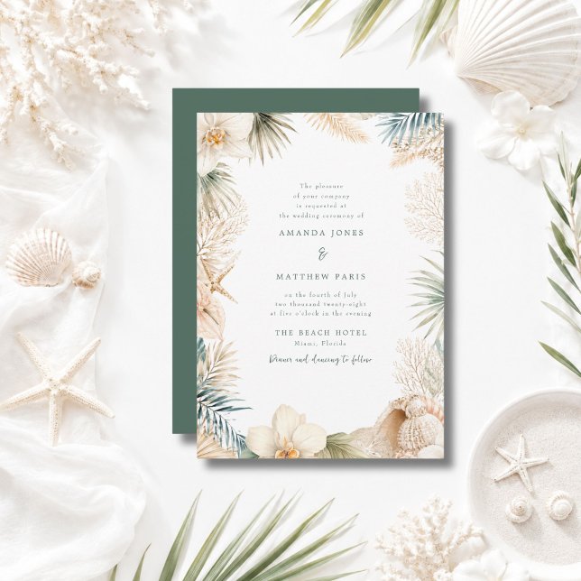 Elegant Coastal Beach Wedding Invite (Creator Uploaded)