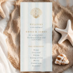 Elegant Coastal Golden Seashell Wedding Program<br><div class="desc">Elegant Coastal golden Seashell Wedding Program</div>