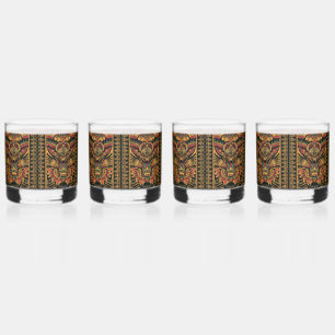 Elegant Cobalt "Aztec Dream" 354ml Drink Tumblers Whiskey Glass