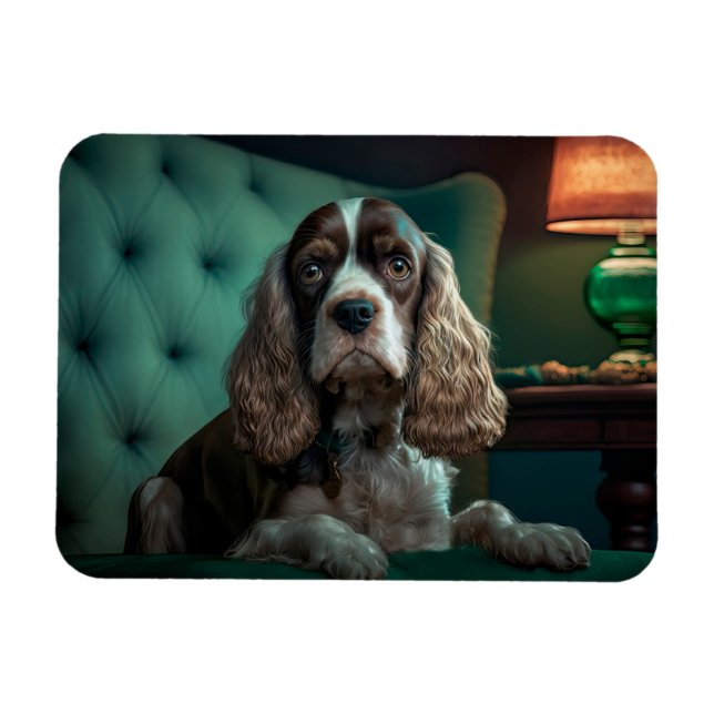 Elegant Cocker Spaniel Classic Portrait Design Magnet (Horizontal)