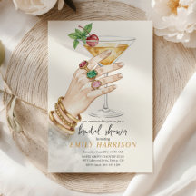 Elegant Cocktail Bridal Shower Invitation Art