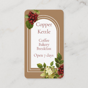 Elegant Coffee Bean Coffee Shop Business Card