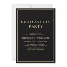Elegant College Black Gold Graduation Party