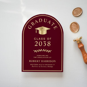 Elegant College Photo Arch Graduation Announcement
