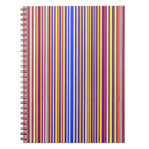 Elegant color and calm vertical stripes notebook