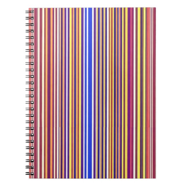 Elegant color and calm vertical stripes notebook (Front)