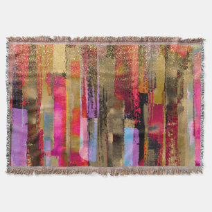 elegant colorful abstract throw blanket