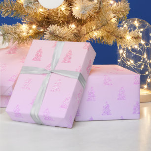 Elegant Colorful Holographic Christmas Pattern Wrapping Paper