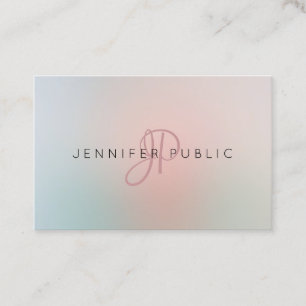 Elegant Colors Minimalist Modern Monogram Trendy Business Card
