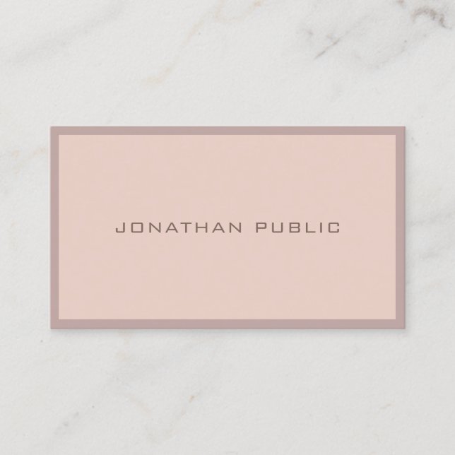 Elegant Colour Harmony Modern Simple Stylish Plain Business Card (Front)