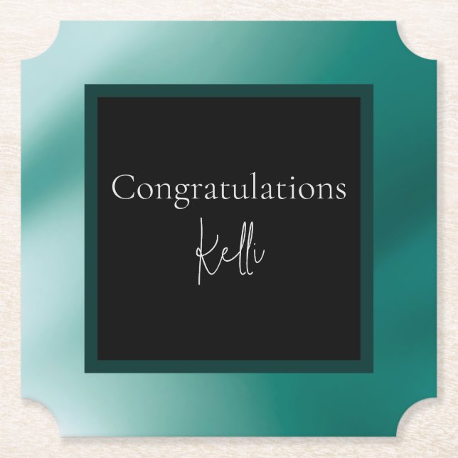 Elegant Colour Paper Coaster (Front)