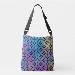 Elegant Colourful Abstract Floral Circles Pattern Crossbody Bag
