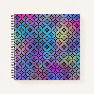 Elegant Colourful Abstract Floral Circles Pattern Notebook