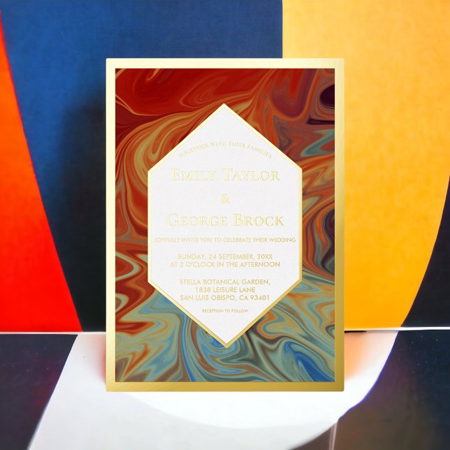Elegant Colourful Abstract Modern Gold Wedding (Creator Uploaded)