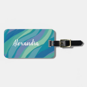 Elegant Colourful Abstract Watercolor Luggage Tag
