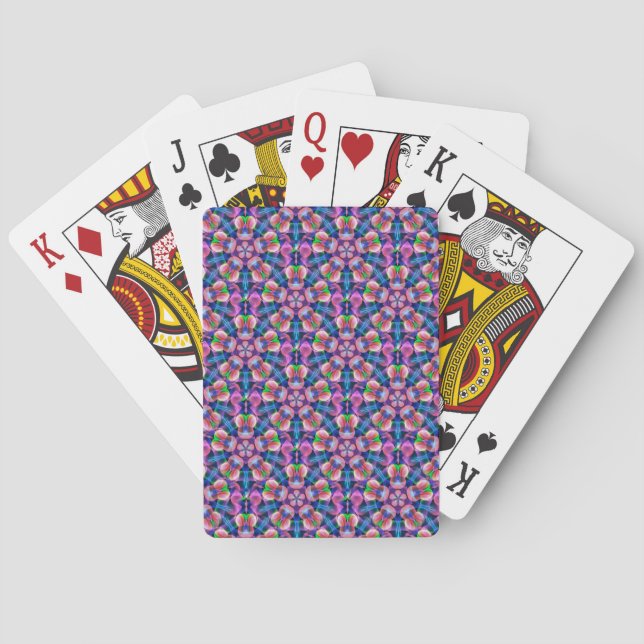 Elegant Colourful Artsy Kaleidoscopic Design Playing Cards (Back)