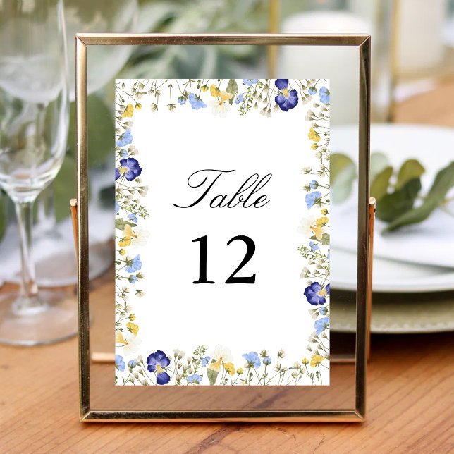 Elegant Colourful Autumn Floral Watercolor Wedding Table Number (Creator Uploaded)