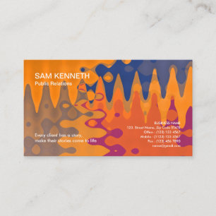 Elegant Colourful Batik Motif Art PR Business Card