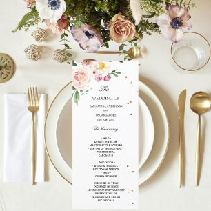 Elegant Colourful Beauty Flowers * Gold Drops Menu